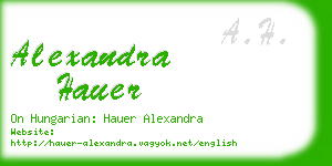 alexandra hauer business card